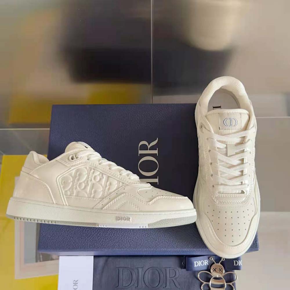 Dior Men B27 Low-top Sneaker Cream Patent Calfskin and Dior Oblique Gravity Leather - image 4