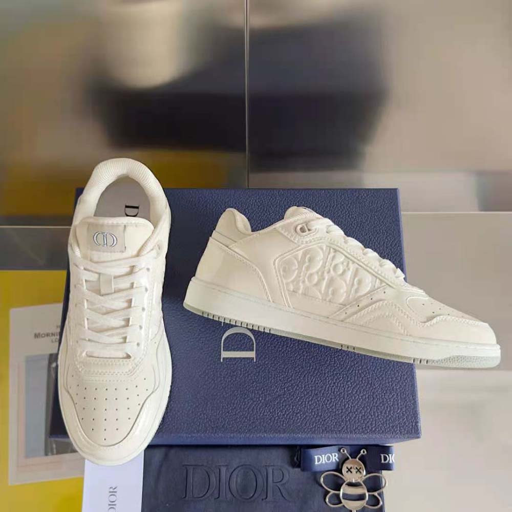Dior Men B27 Low-top Sneaker Cream Patent Calfskin and Dior Oblique Gravity Leather - image 5