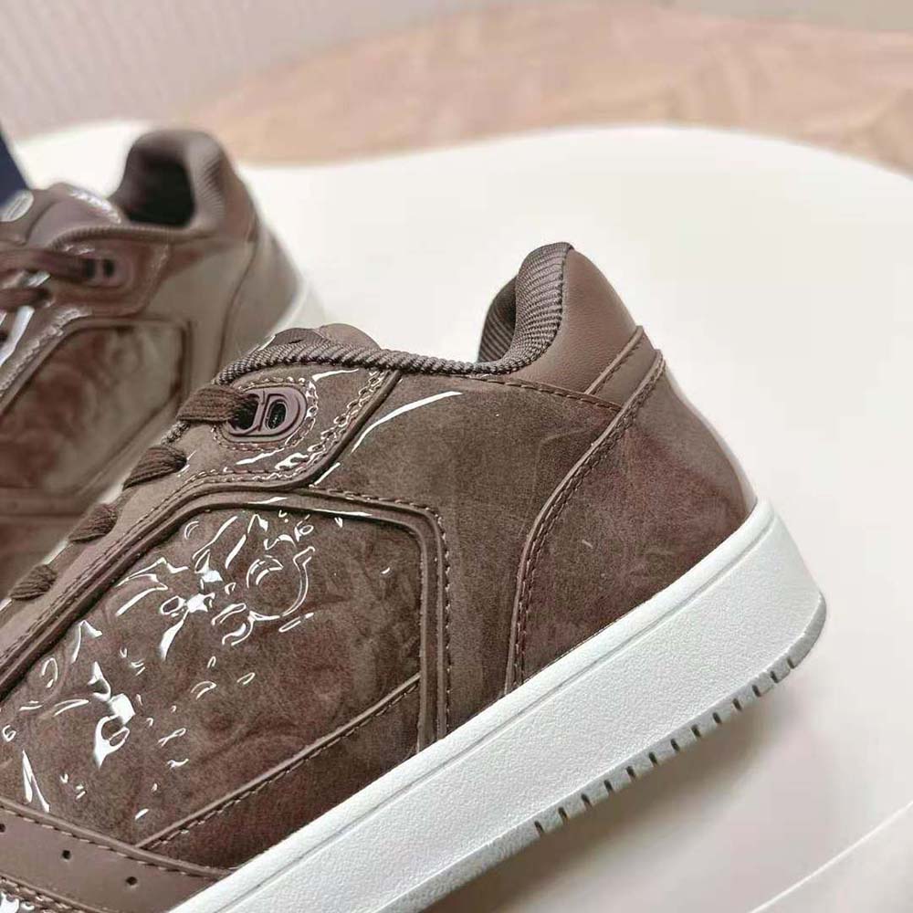 Dior Men B27 Low-top Sneaker Plum Patent Calfskin and Dior Oblique Gravity Leather - image 8