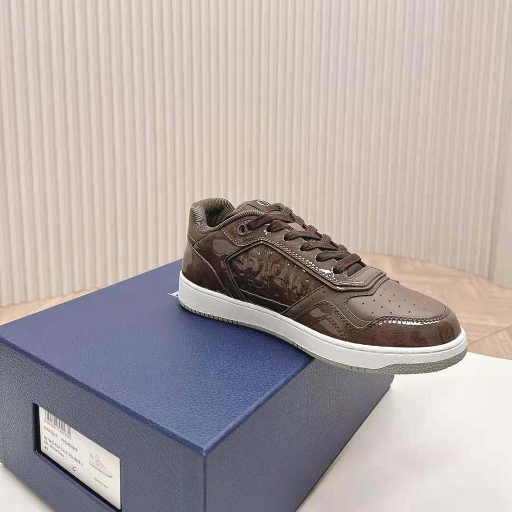 Dior Men B27 Low-top Sneaker Plum Patent Calfskin and Dior Oblique Gravity Leather - image 5