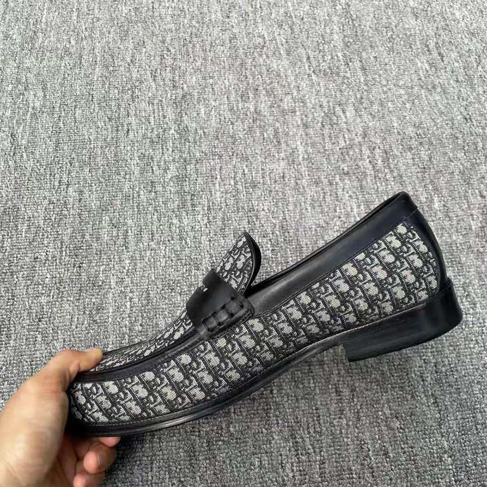 Dior Men Granville Loafer Beige and Black Dior Oblique Jacquard - image 6
