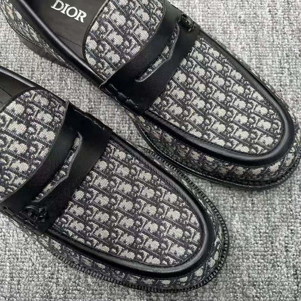Dior Men Granville Loafer Beige and Black Dior Oblique Jacquard - image 7