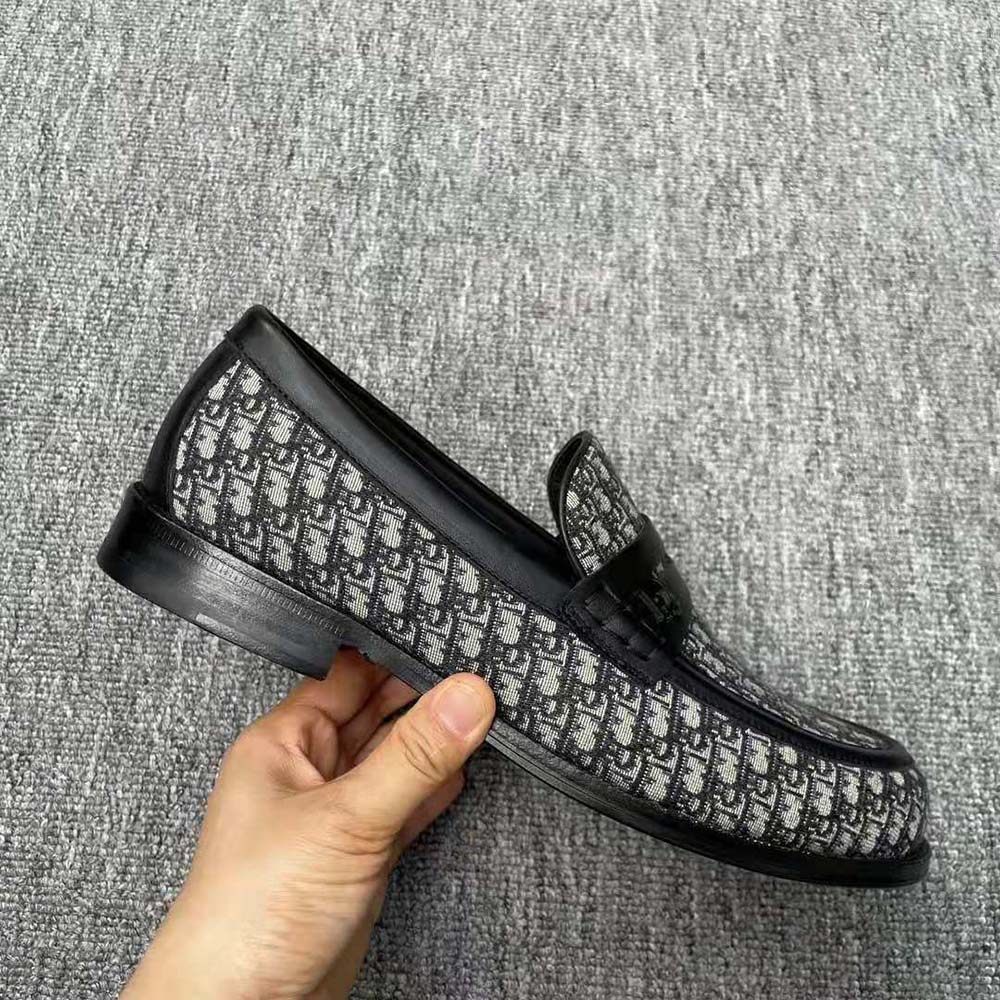 Dior Men Granville Loafer Beige and Black Dior Oblique Jacquard - image 5