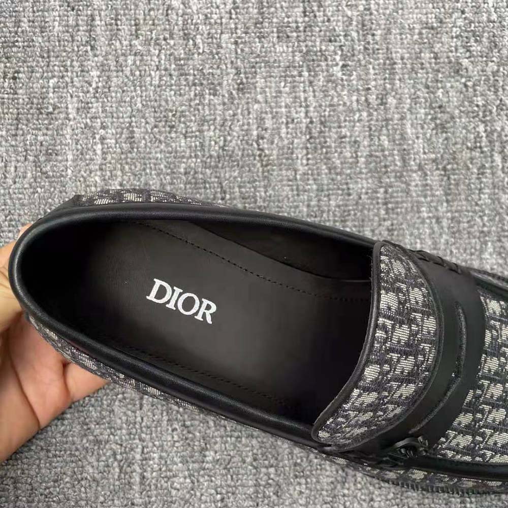 Dior Men Granville Loafer Beige and Black Dior Oblique Jacquard - image 8