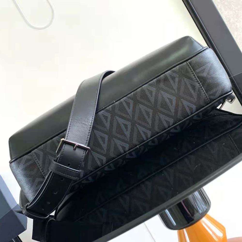 Dior Men Hit the Road Briefcase Black CD Diamond Canvas and Smooth Calfskin - image 4
