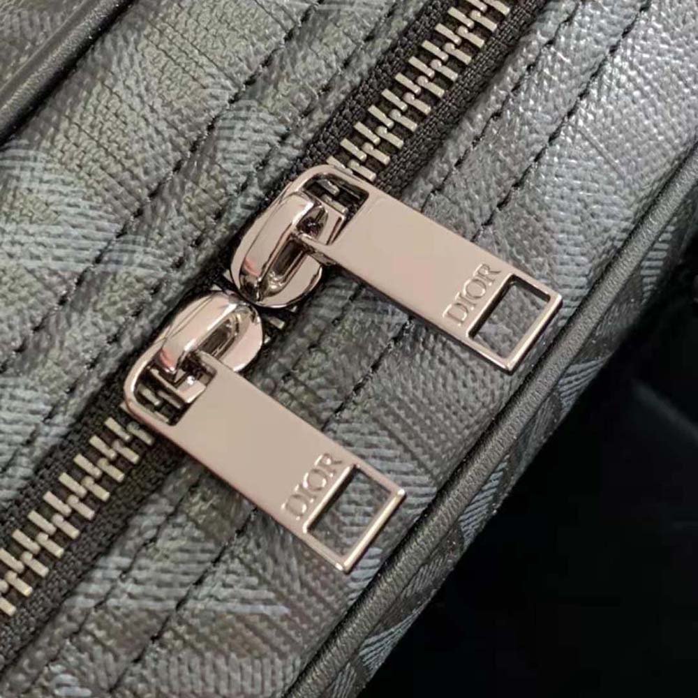 Dior Men Hit the Road Briefcase Black CD Diamond Canvas and Smooth Calfskin - image 7