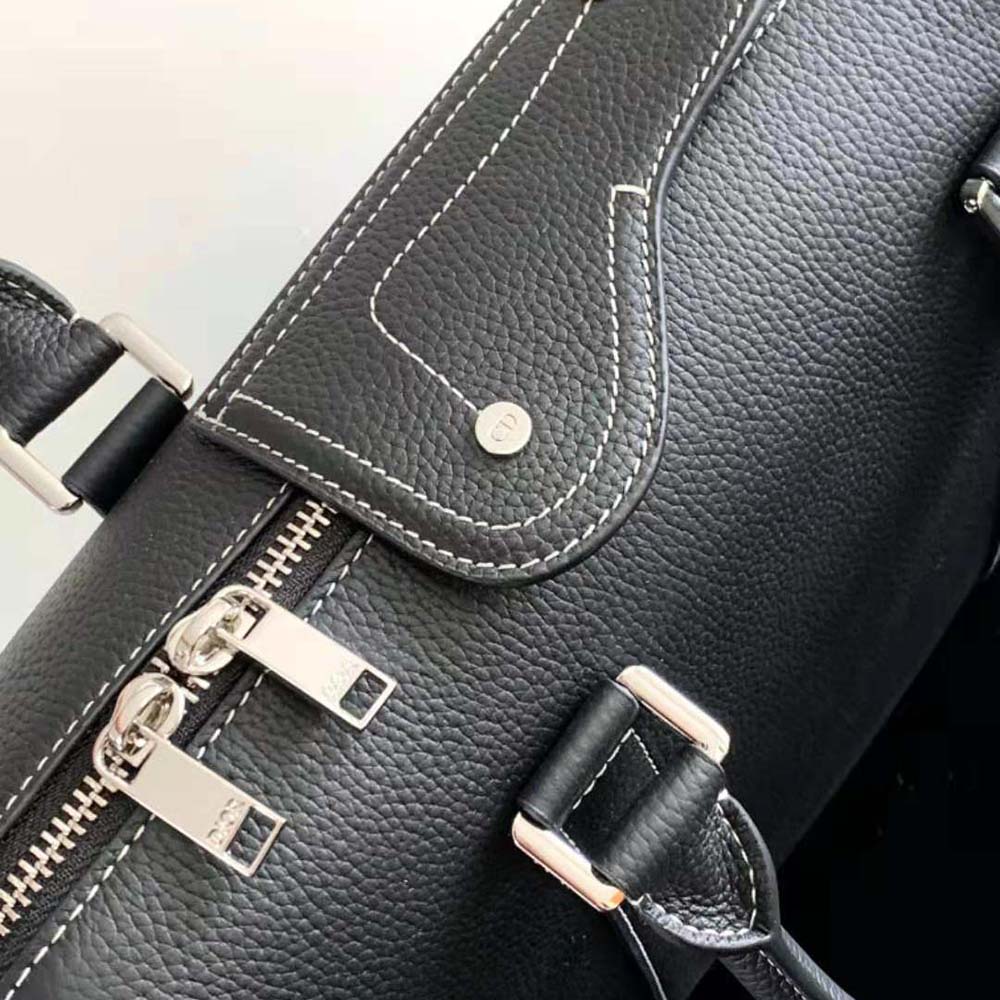 Dior Men Lingot Briefcase Black Grained Calfskin - image 9