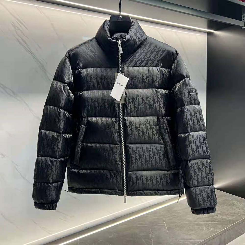 Dior Men Oblique Down Jacket Black Technical Jacquard - image 4