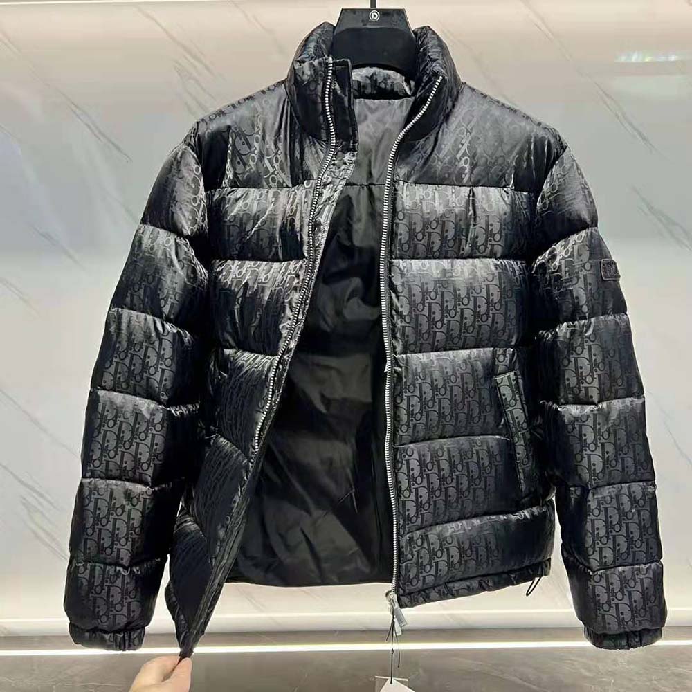 Dior Men Oblique Down Jacket Black Technical Jacquard - image 6