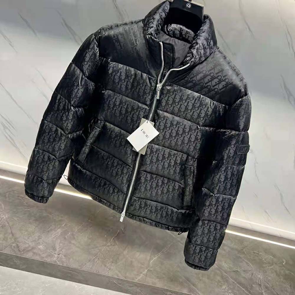 Dior Men Oblique Down Jacket Black Technical Jacquard - image 7