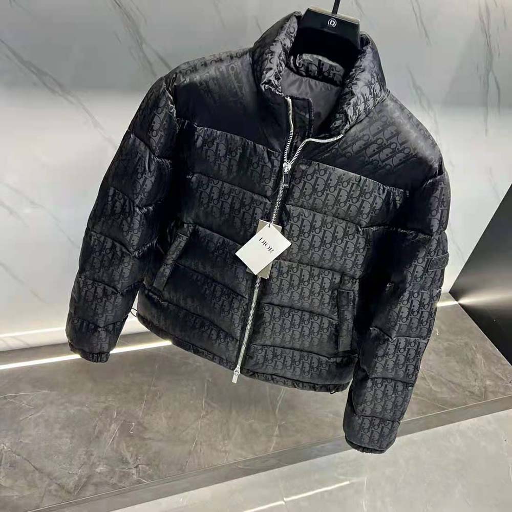 Dior Men Oblique Down Jacket Black Technical Jacquard - image 8