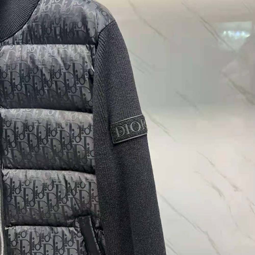 Dior Men Oblique Jacket Black Wool Knit - image 8