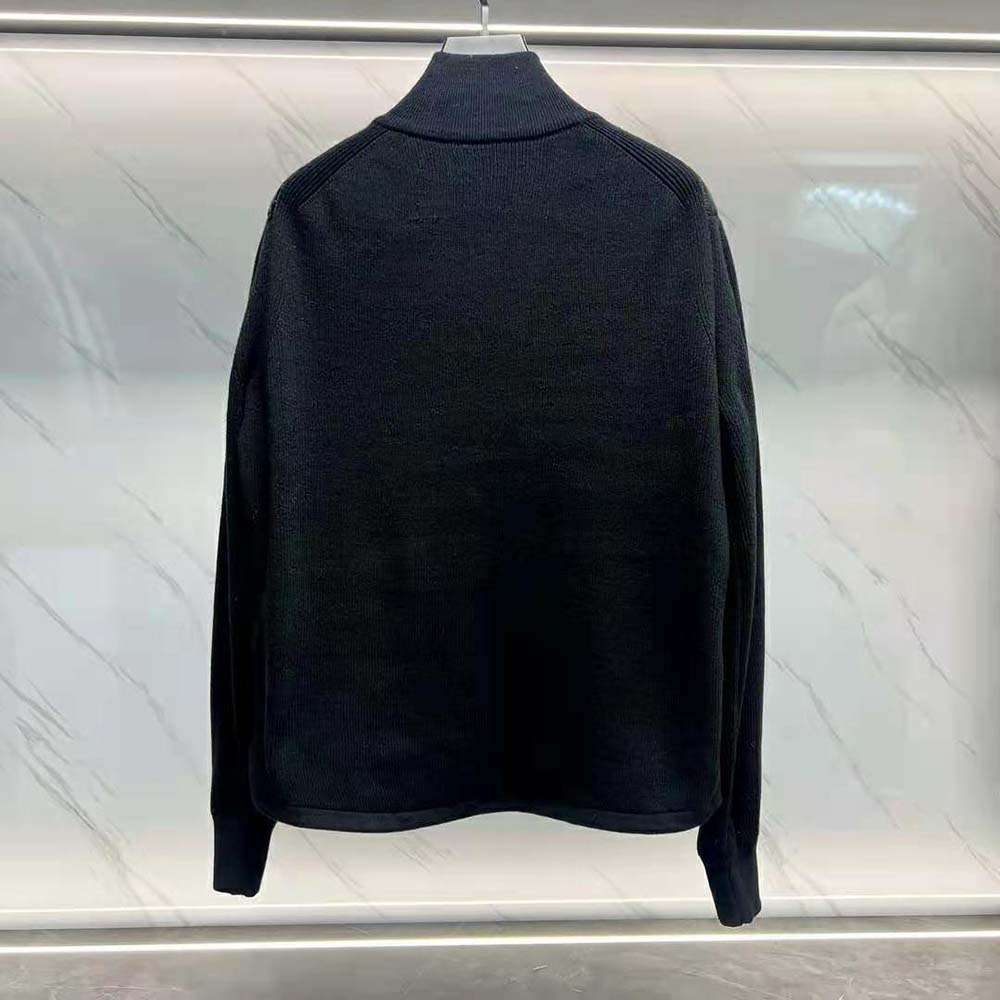 Dior Men Oblique Jacket Black Wool Knit - image 6