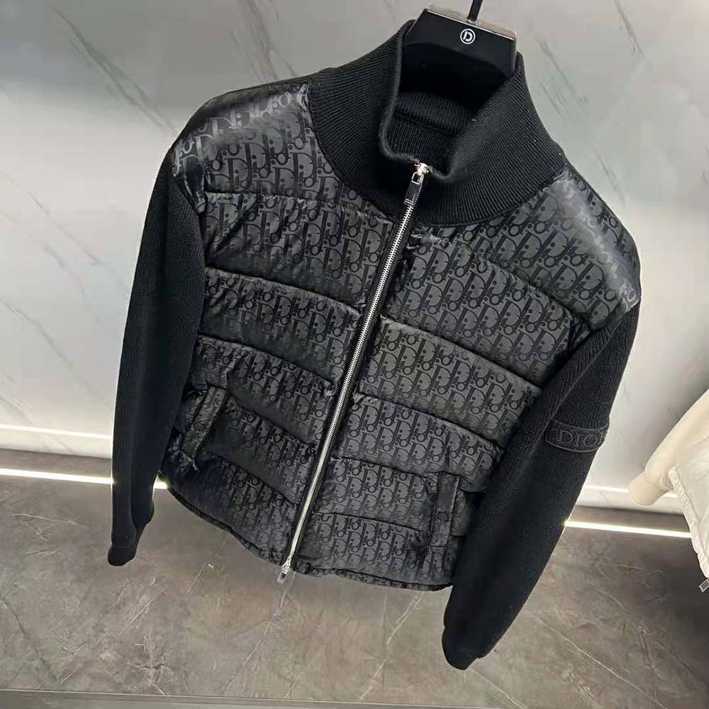 Dior Men Oblique Jacket Black Wool Knit - image 7