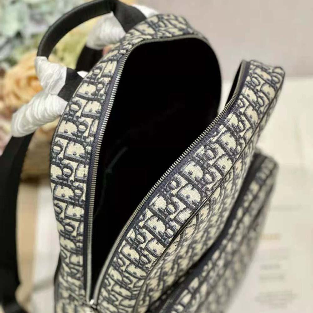 Dior Men Safari Backpack Beige and Black Dior Oblique Jacquard - image 7