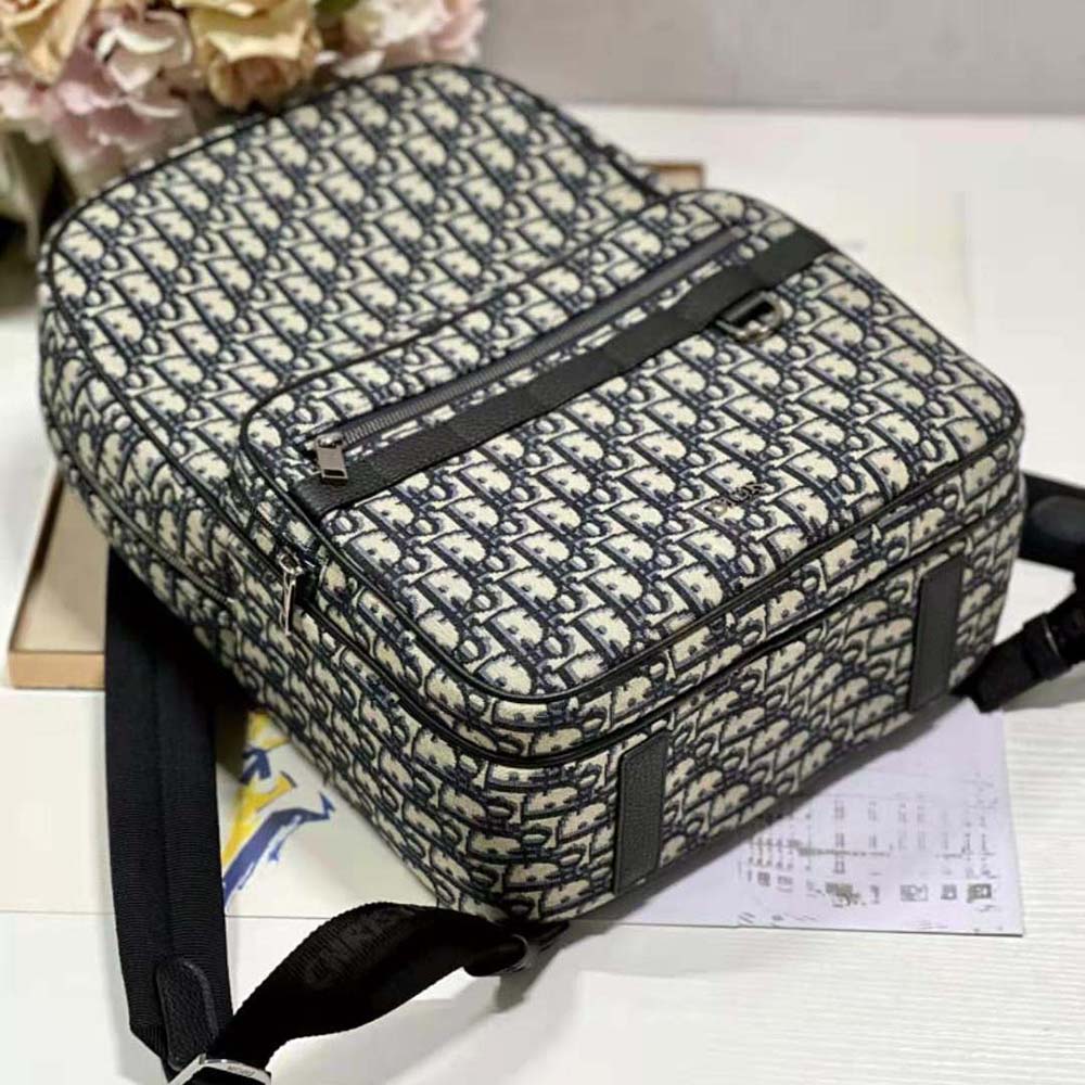 Dior Men Safari Backpack Beige and Black Dior Oblique Jacquard - image 5