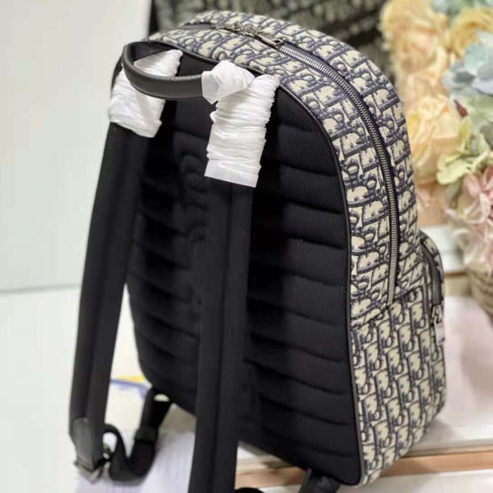 Dior Men Safari Backpack Beige and Black Dior Oblique Jacquard - image 8