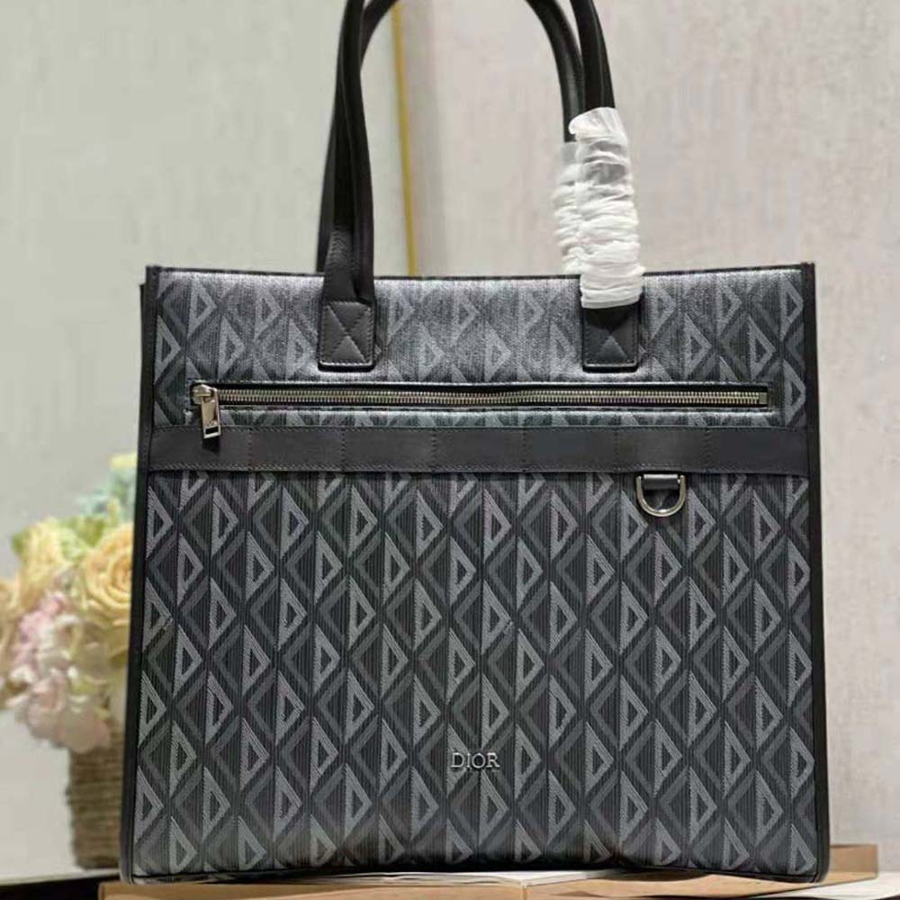 Dior Men Safari Tote Bag Black CD Diamond Canvas - image 4