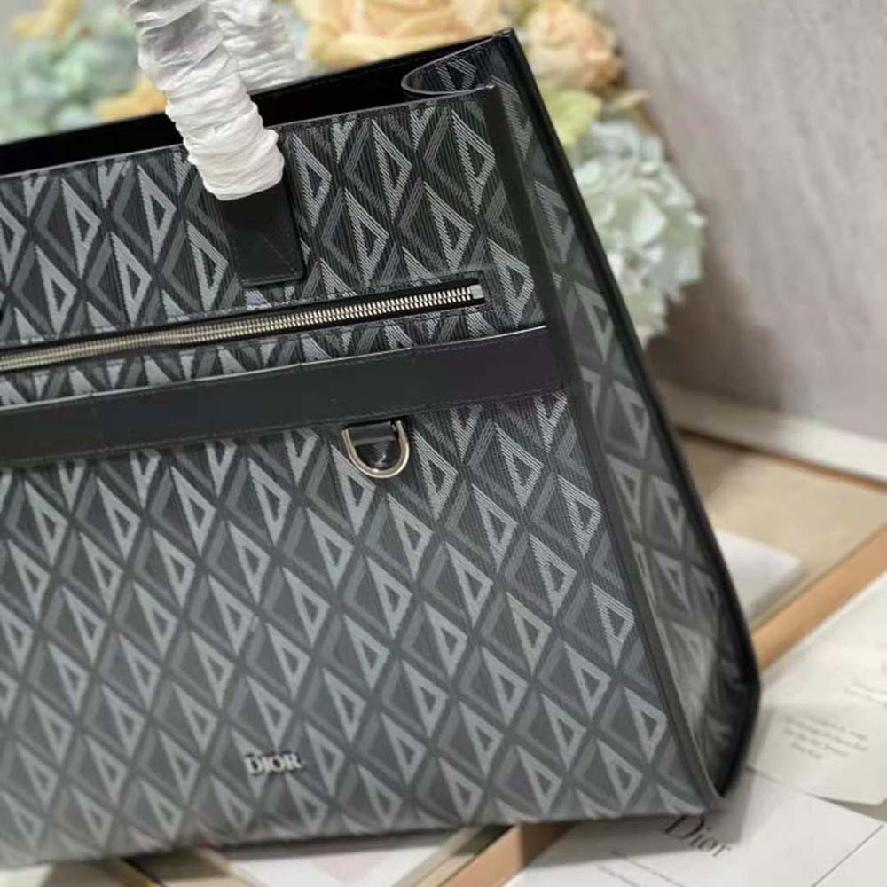 Dior Men Safari Tote Bag Black CD Diamond Canvas - image 6