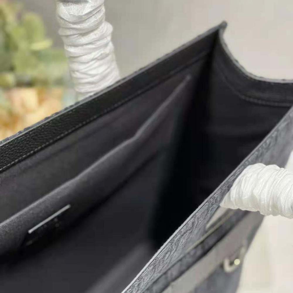 Dior Men Safari Tote Bag Black Dior Oblique Jacquard and Grained Calfskin - image 8