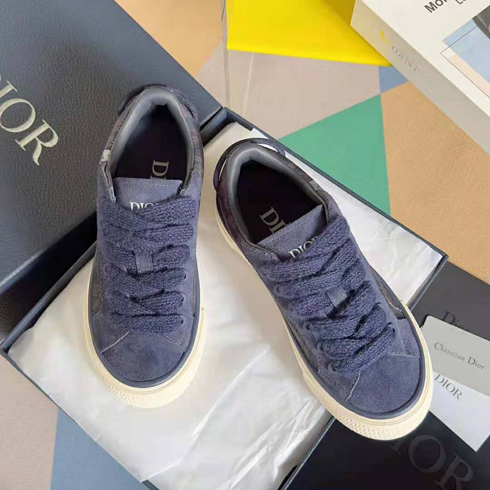 Dior Men Tears B33 Sneaker Blue Dior Oblique Denim and Peace Sign Dior Tears and Navy Blue Suede - image 4