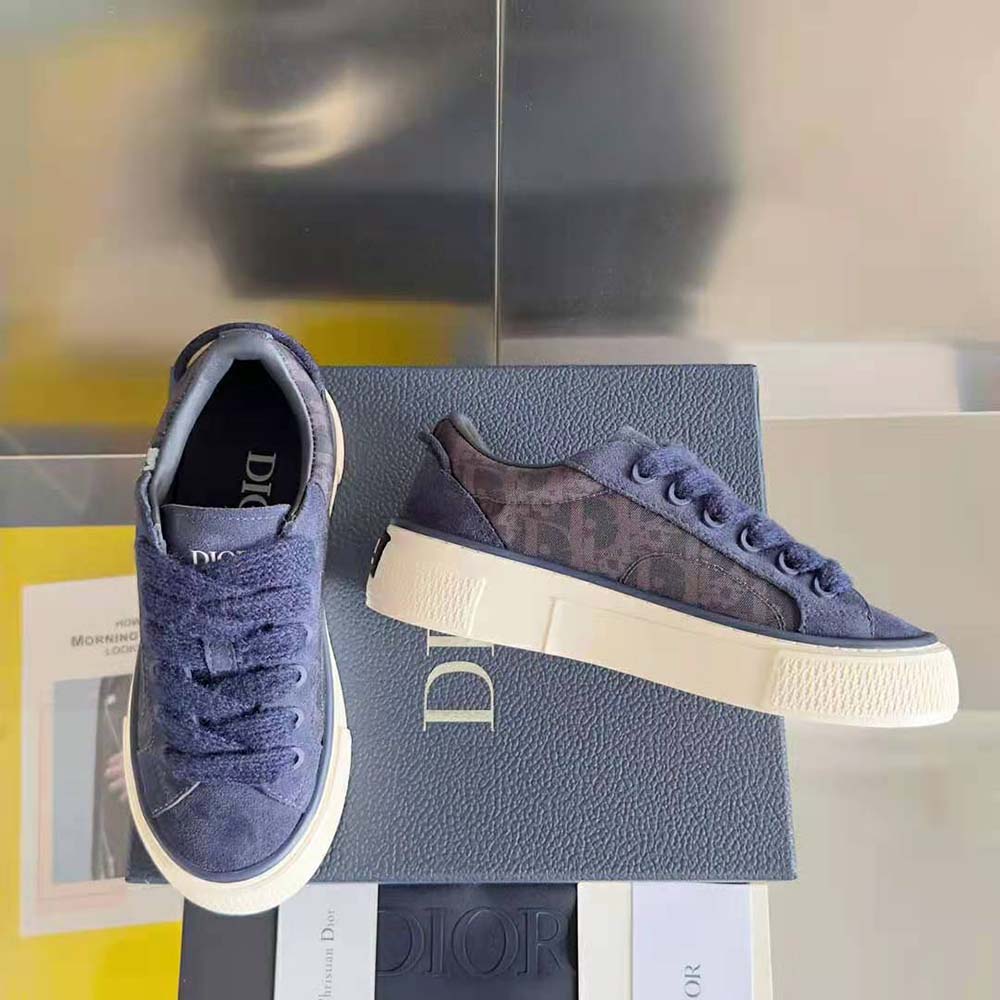 Dior Men Tears B33 Sneaker Blue Dior Oblique Denim and Peace Sign Dior Tears and Navy Blue Suede - image 5