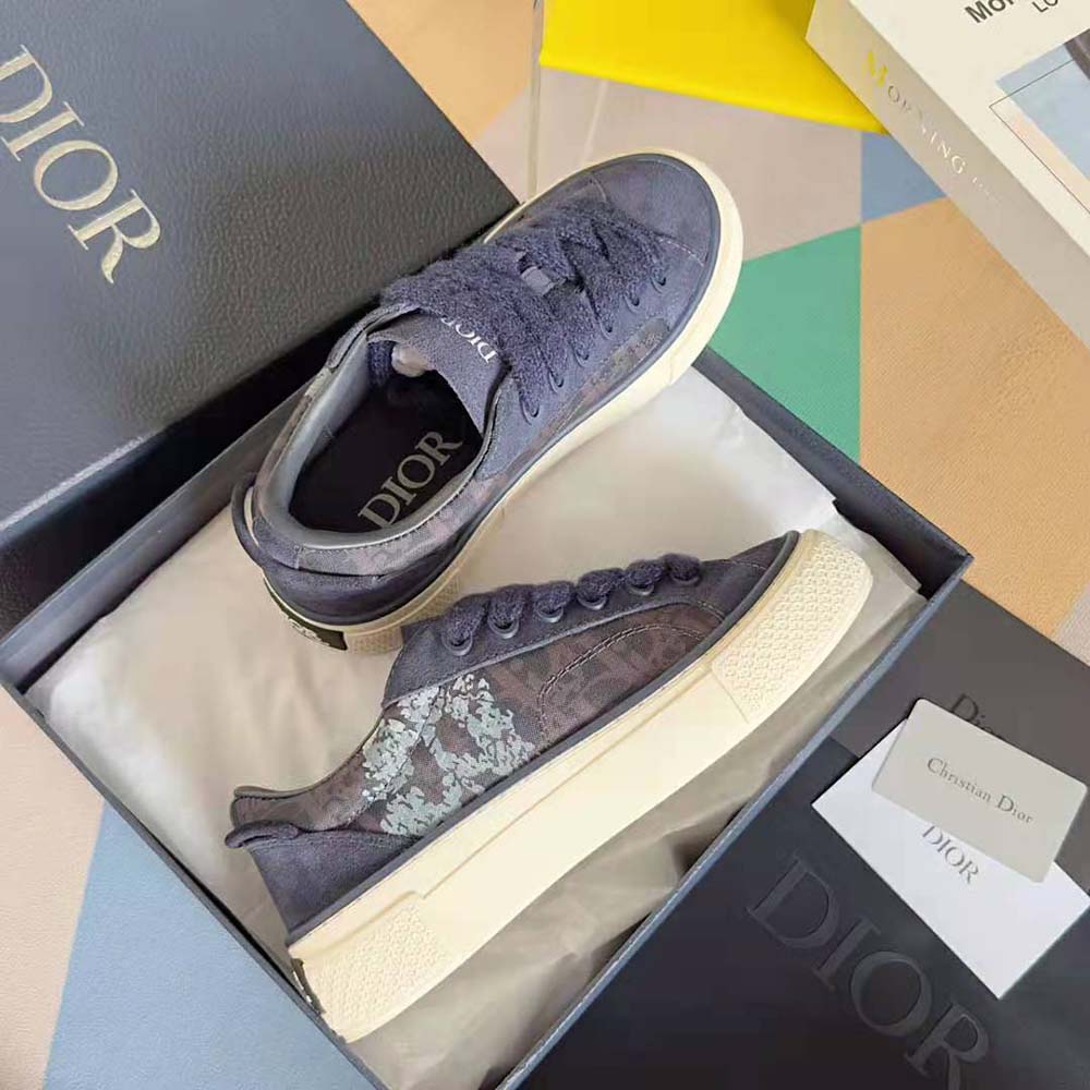 Dior Men Tears B33 Sneaker Blue Dior Oblique Denim and Peace Sign Dior Tears and Navy Blue Suede - image 7
