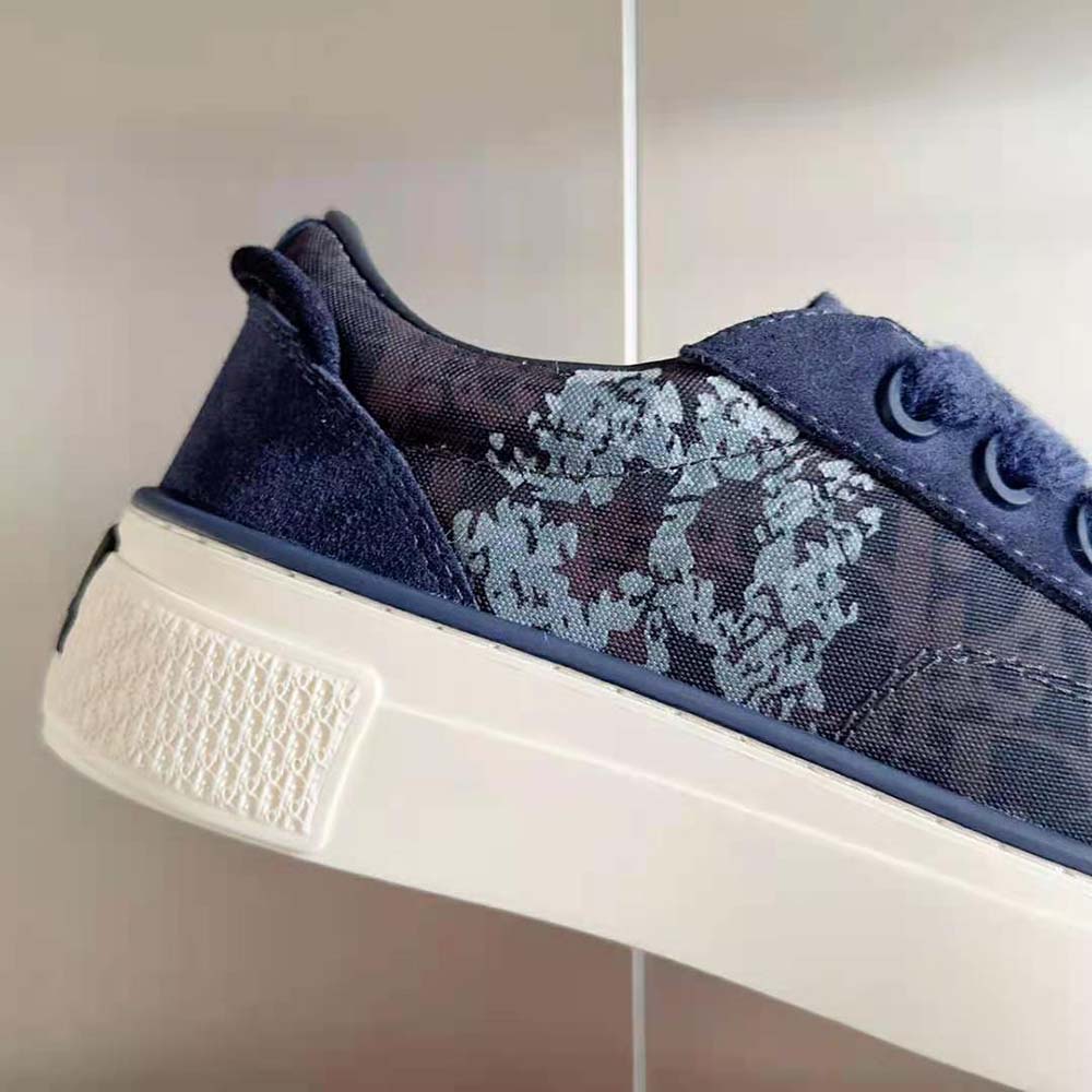 Dior Men Tears B33 Sneaker Blue Dior Oblique Denim and Peace Sign Dior Tears and Navy Blue Suede - image 9