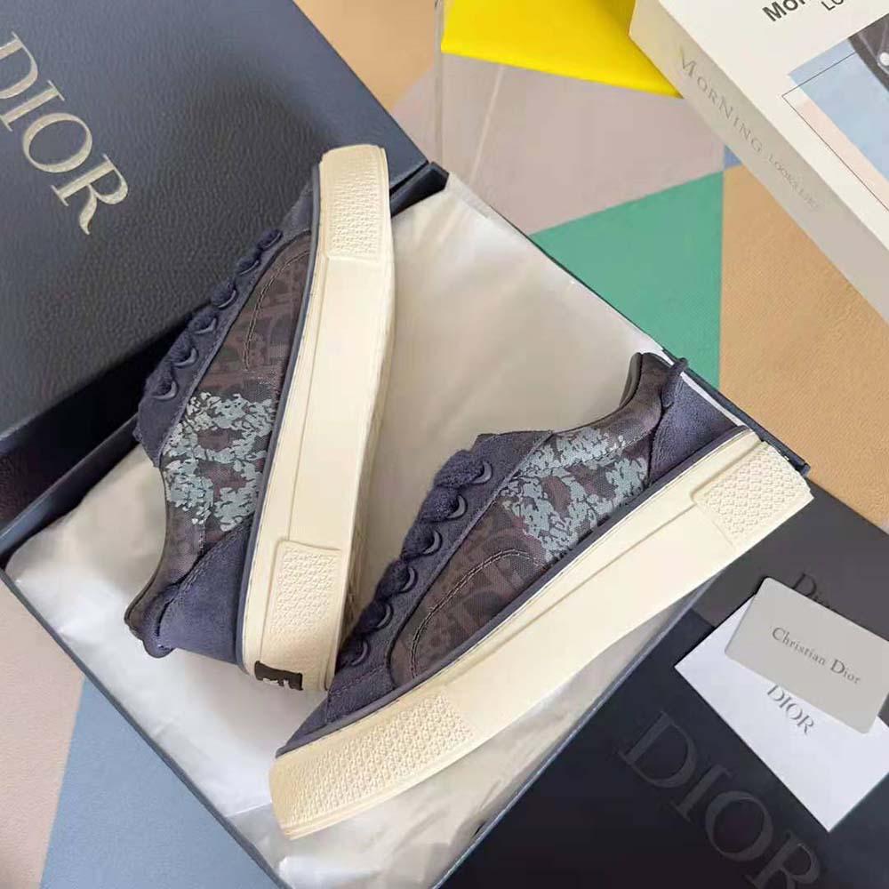 Dior Men Tears B33 Sneaker Blue Dior Oblique Denim and Peace Sign Dior Tears and Navy Blue Suede - image 8
