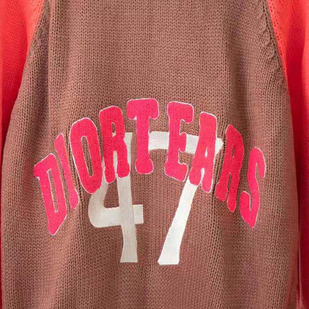 Dior Men Tears Zipped Blouson Brown and Red Wool and Cashmere Jersey - image 8