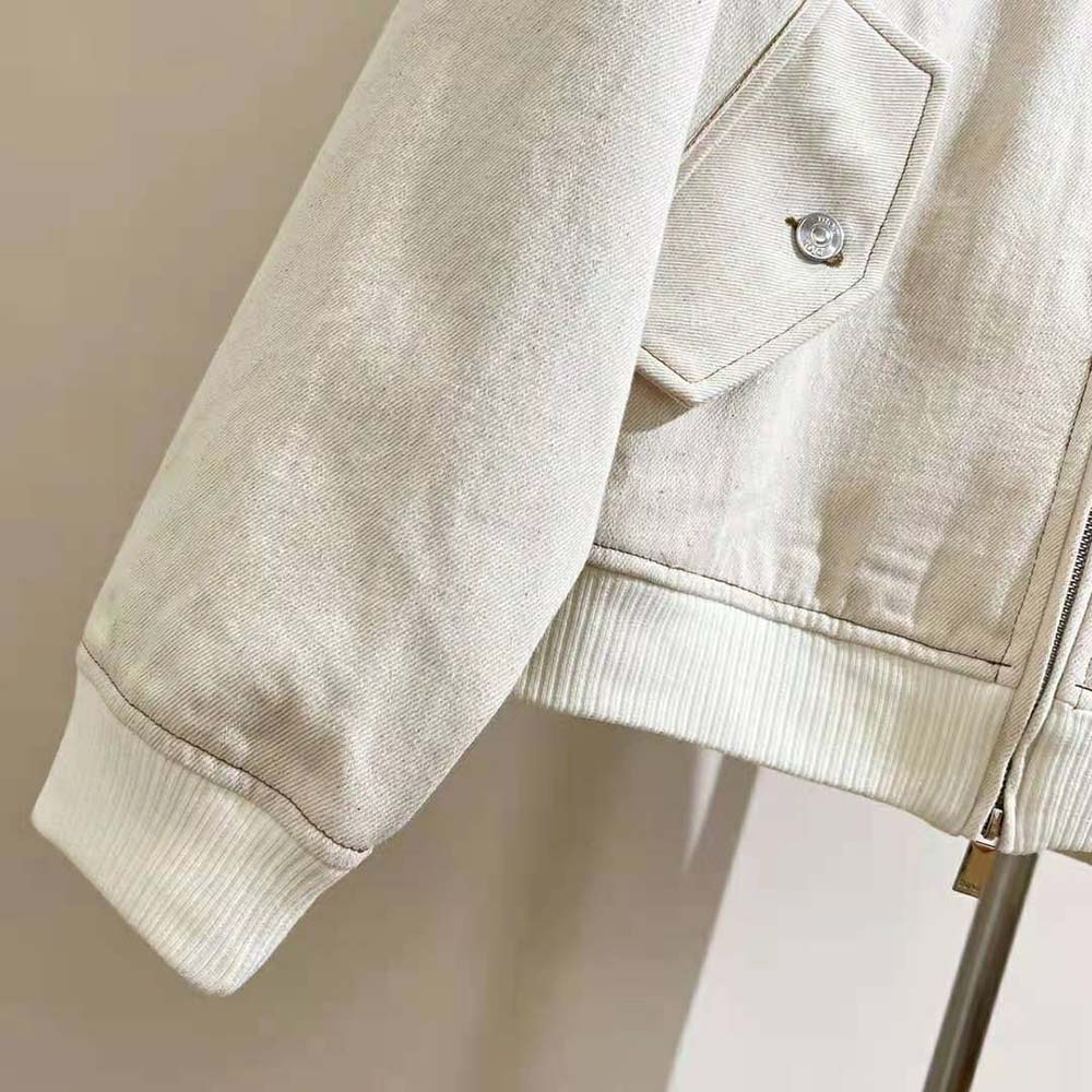 Dior Men Tears Zipped Blouson White Cotton Twill - image 8