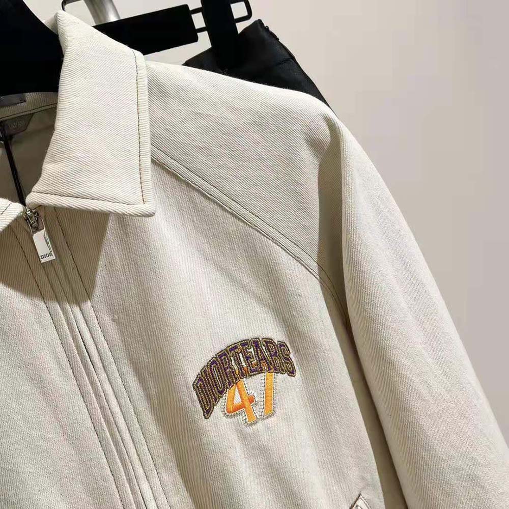 Dior Men Tears Zipped Blouson White Cotton Twill - image 4