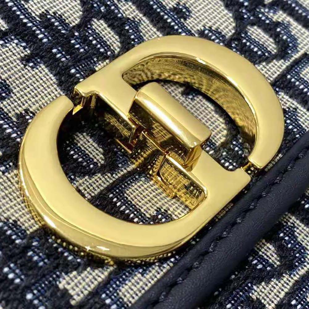Dior Women 30 Montaigne Avenue Bag Blue Dior Oblique Jacquard - image 8