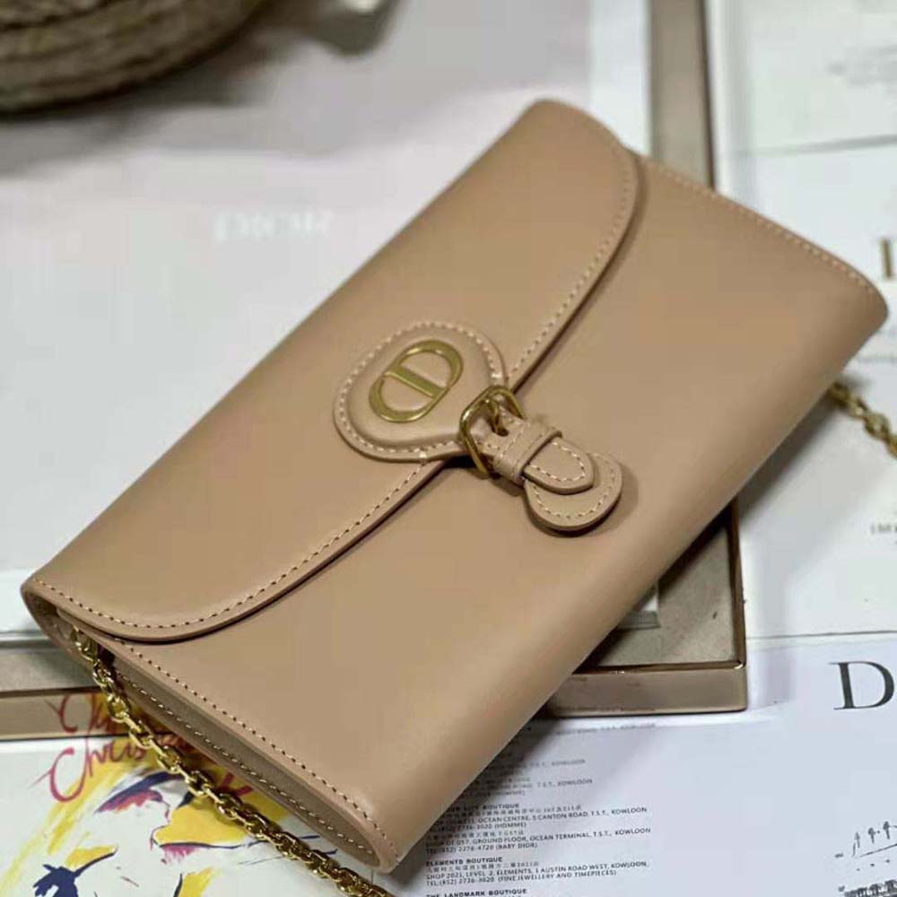 Dior Women Bobby East-West Pouch with Chain Caramel Beige Smooth Calfskin - image 7