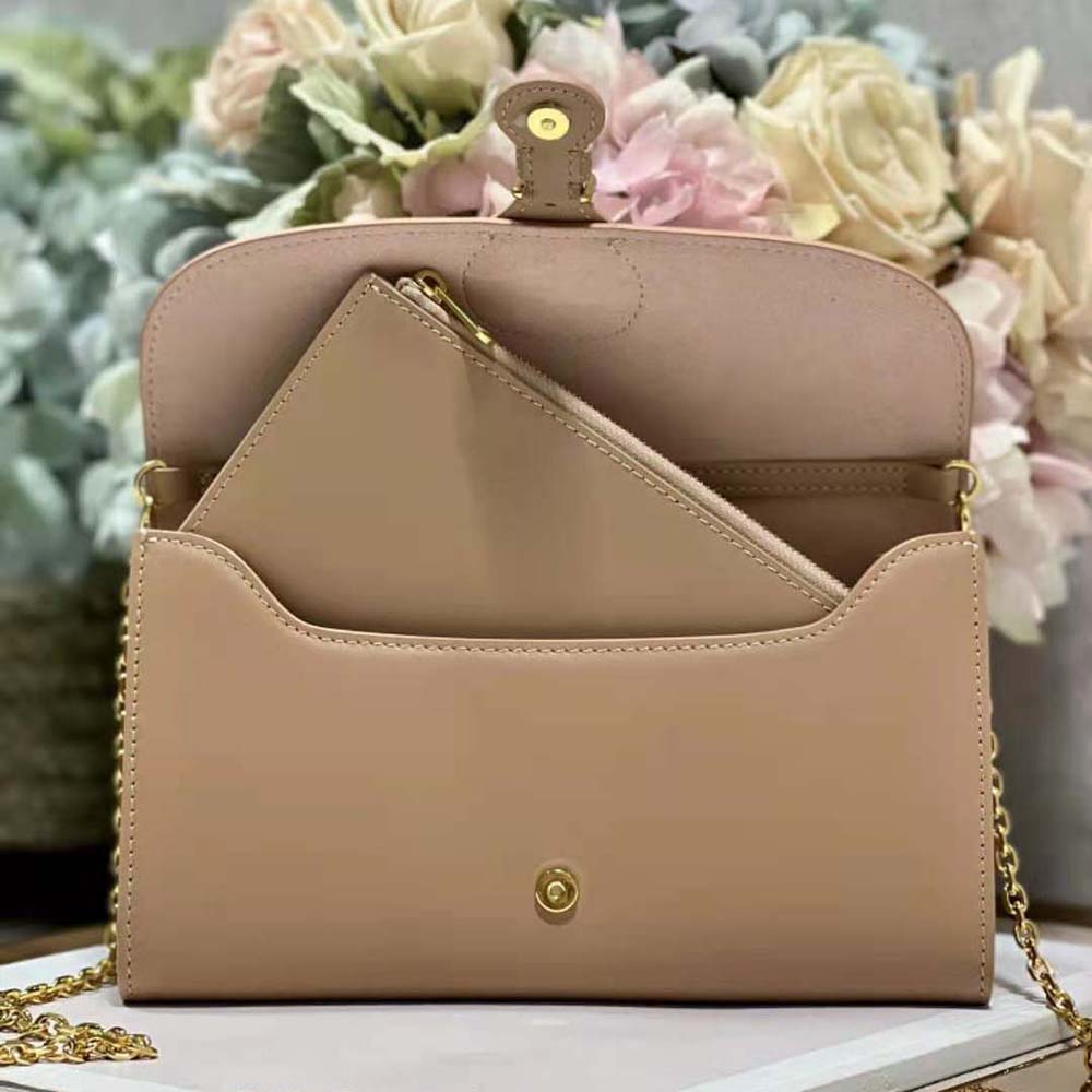 Dior Women Bobby East-West Pouch with Chain Caramel Beige Smooth Calfskin - image 6