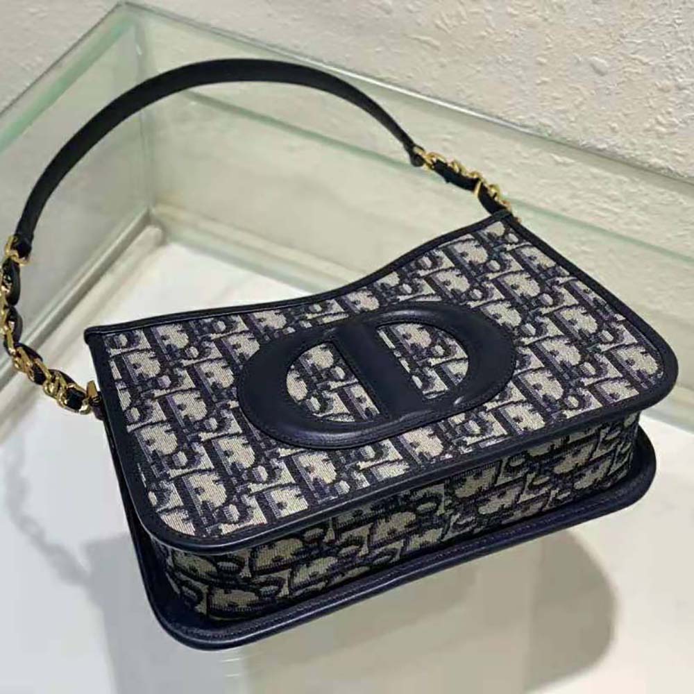 Dior Women CD Signature Hobo Mini Bag Blue Dior Oblique Jacquard - image 7