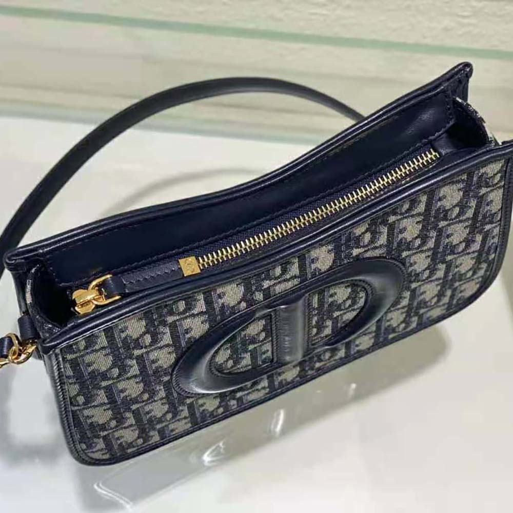 Dior Women CD Signature Hobo Mini Bag Blue Dior Oblique Jacquard - image 9