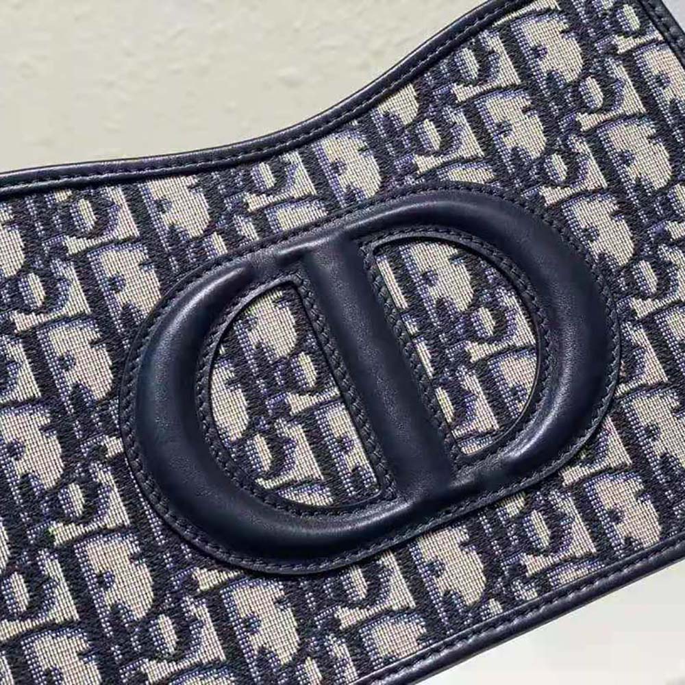 Dior Women CD Signature Hobo Mini Bag Blue Dior Oblique Jacquard - image 10