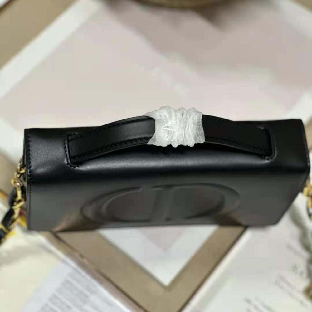 Dior Women CD Signature Mini Bag Black Calfskin with Embossed CD Signature - image 7
