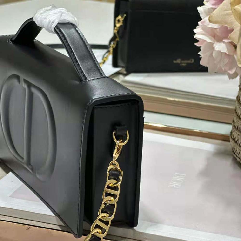 Dior Women CD Signature Mini Bag Black Calfskin with Embossed CD Signature - image 6