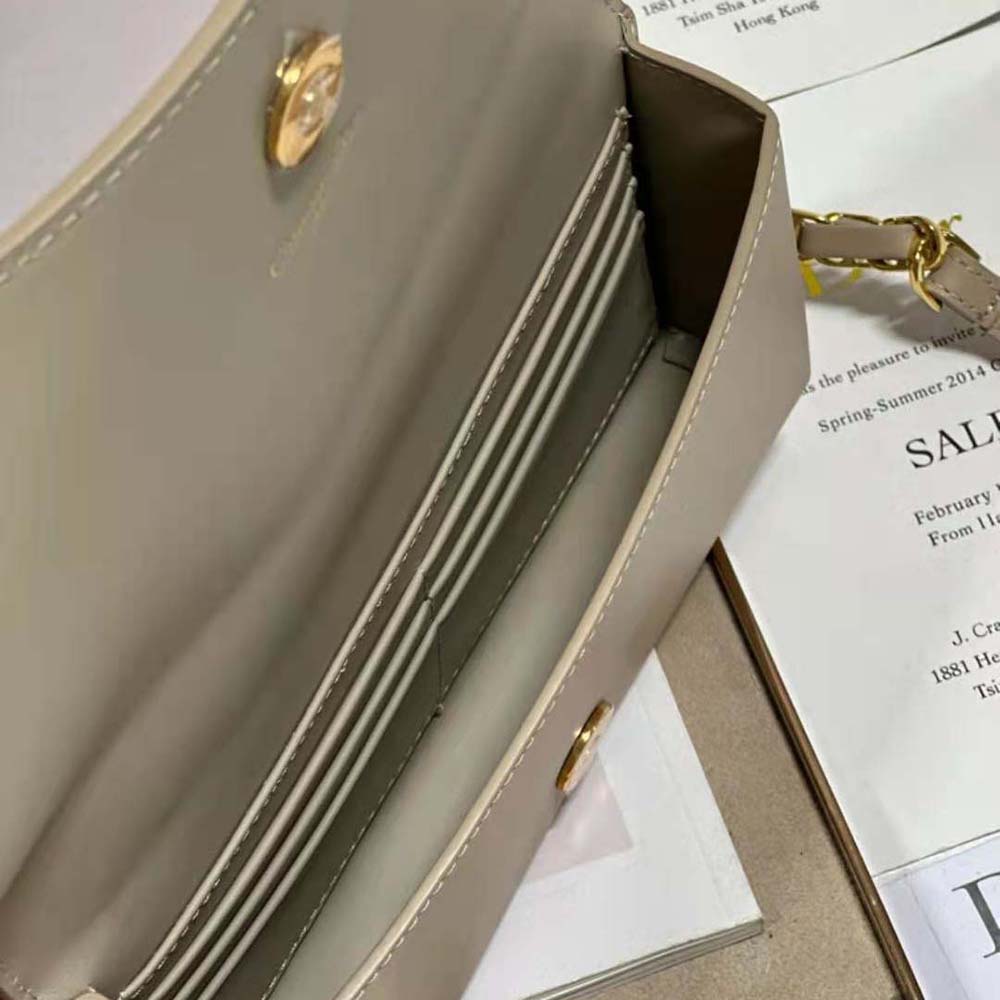 Dior Women CD Signature Mini Bag Powder Beige Calfskin with Embossed CD Signature - image 10