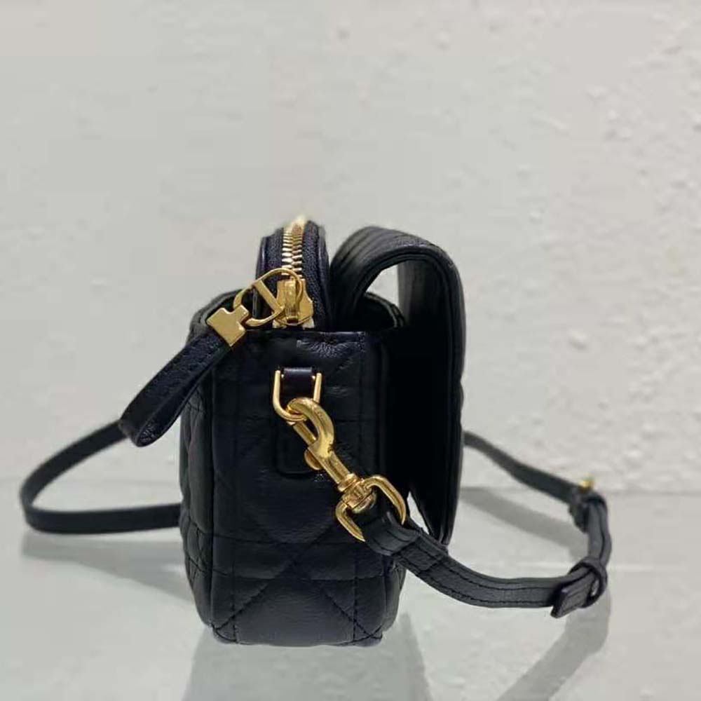Dior Women Caro Pouch Black Supple Cannage Calfskin - image 6