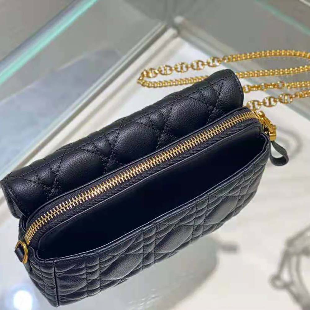 Dior Women Caro Pouch Black Supple Cannage Calfskin - image 7