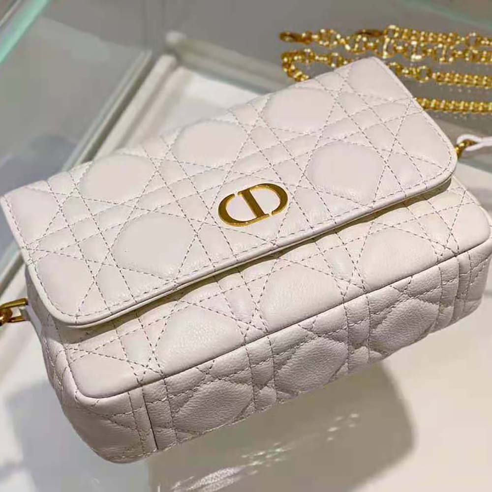 Dior Women Caro Pouch Latte Supple Cannage Calfskin - image 5