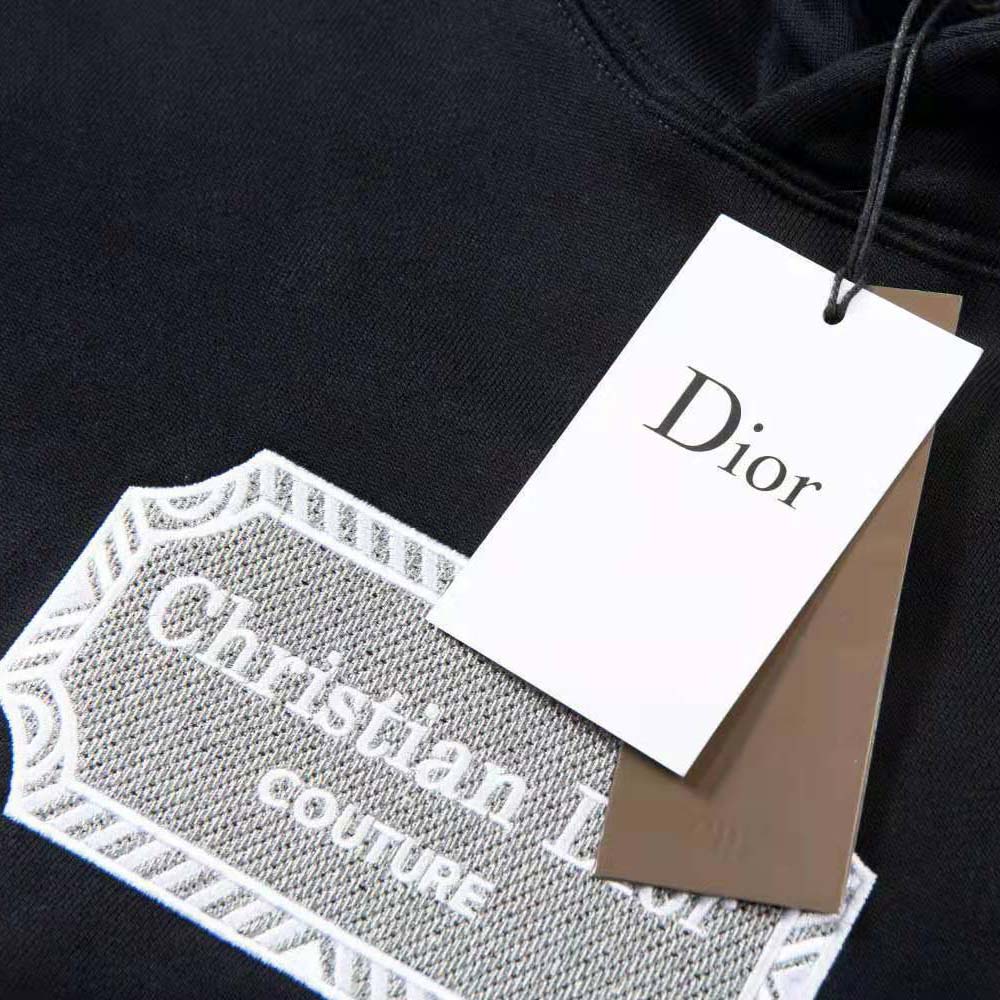 Dior Women Christian Dior Couture Hooded Sweatshirt Black Cotton Fleece - image 7