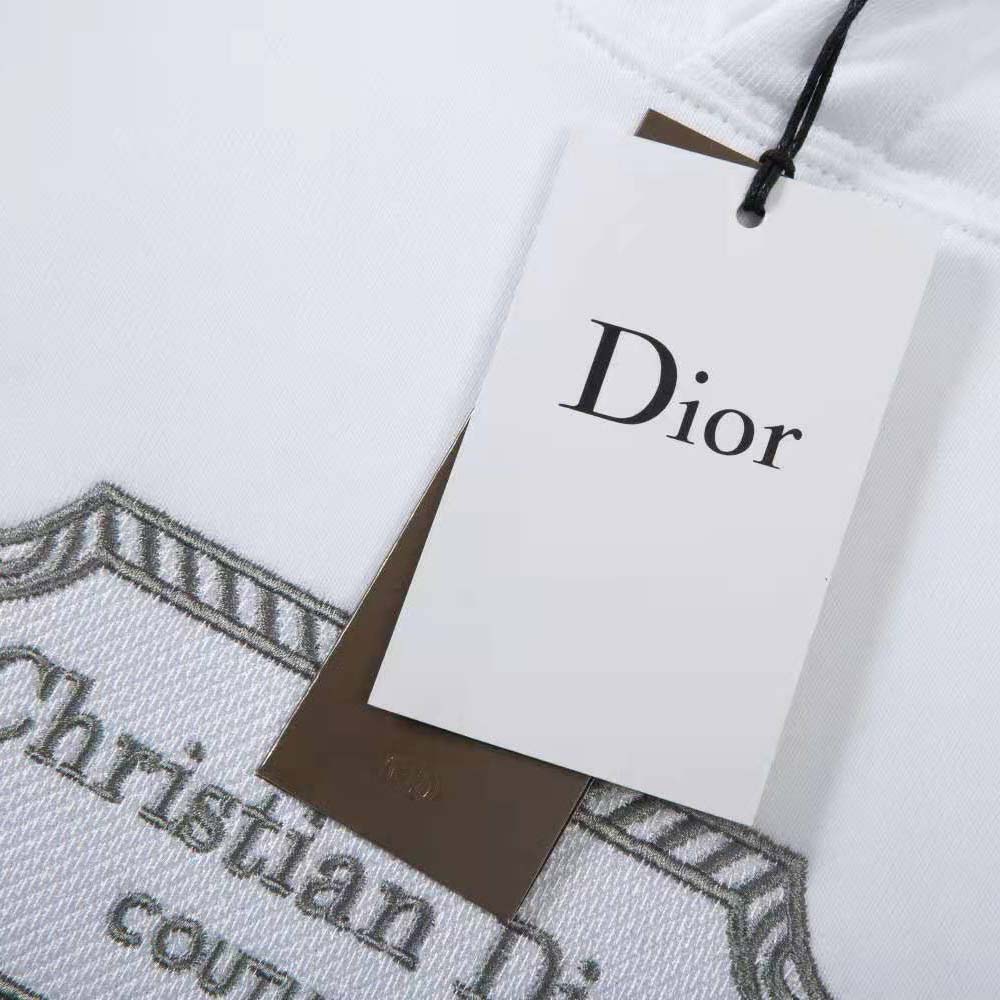 Dior Women Christian Dior Couture Hooded Sweatshirt White Cotton Fleece - image 8