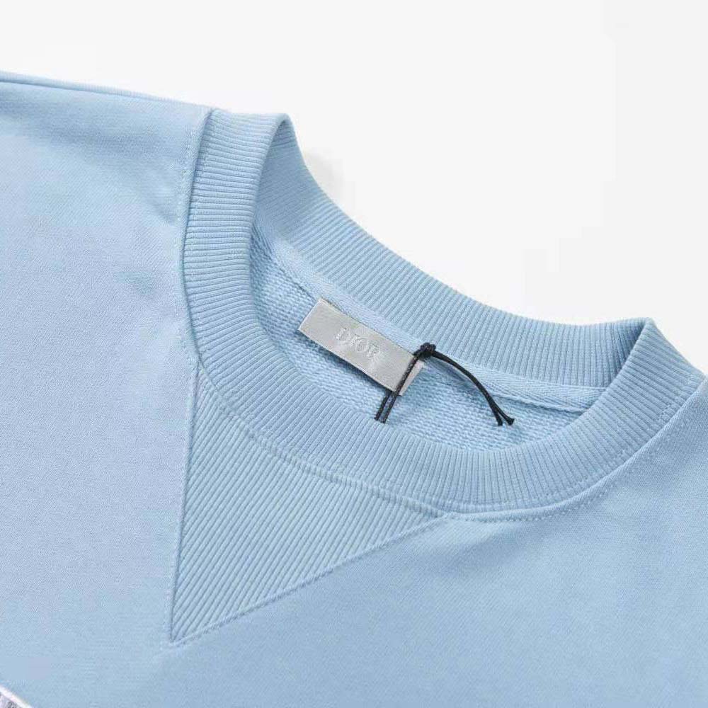 Side angle showing ribbed cuffs on Dior Men Couture Sweatshirt