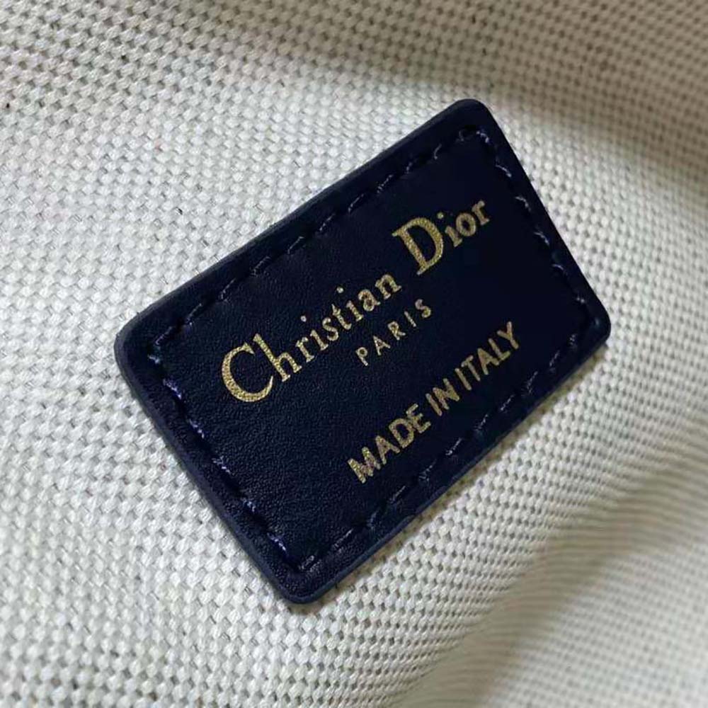 Dior Women Medium Diortravel Nomad Pouch Blue Dior Oblique Jacquard - image 9
