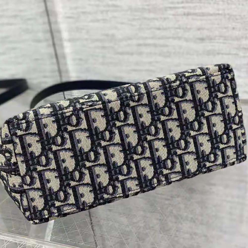 Dior Women Medium Diortravel Nomad Pouch Blue Dior Oblique Jacquard - image 5