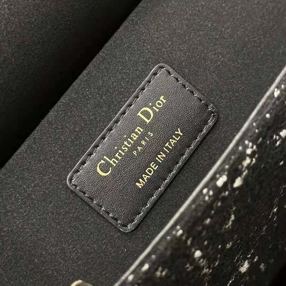Dior Women Medium Lady D-Joy Bag Black Cannage Tweed - image 11